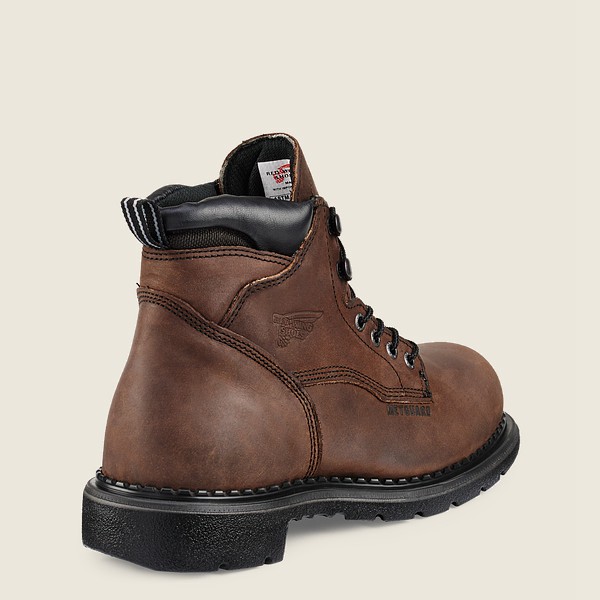 Red Wing Safety Boots Supersole® - 6-Inch Waterproof Toe Metguard - Brune/Svart - Herre 1496-OSKQY